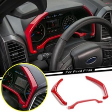 Car Dash Instrument Box Cover Trim Strips For Ford F150 15-20 Accesories Red Abs