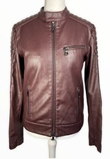 Marciano Guess Quilted Faux Leather Biker Jacket Size 36 Maroon