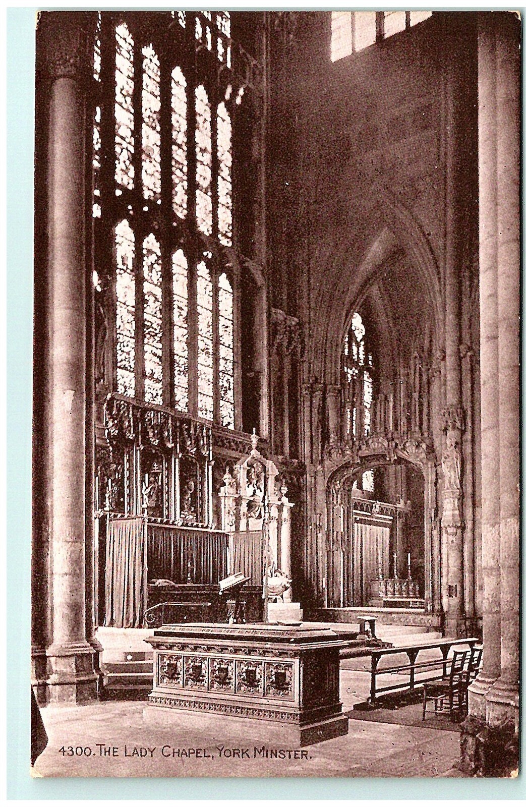S02-4120, The Lady Chapel, York Minster,**Vintage Postcard