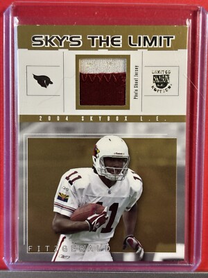 2004 Skybox Sky s The Limit GOLD /25 Larry FitzGerald RC Rookie 2 CLRworn patch 