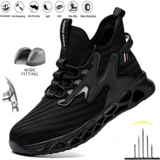 Safety Steel Toe Cap Work Shoes Indestructible Boots Mens Breathable Sneakers