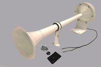 Loud Single White Trumpet Electric Horn For Boat/marine/car/truck/suv Loud Single White Trumpet Electric Horn For Boat/marine/car/truck/suv