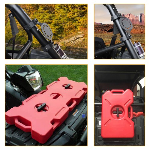 Gas Can Mount Gas Tank Cans Holder For Polaris RZR Can Am Maverick X3 UTV ATV - Picture 5 of 9