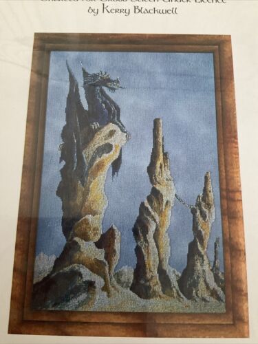 Character Creations CROSS STITCH CHART Desert Guardian Dragons Mystical Fantasy - 第 1/4 張圖片