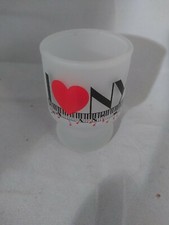 I LOVE NEW YORK SHOT GLASS Rare Piano Themed Frosted