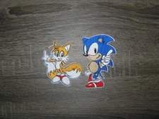 (2) Lot of Tails Fox & Sonic The Hedgehog Characters Embroidered Iron On Patches