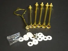 Misc Lot - Tier Cake Plate Stand Handle Fittings Metal 6 pcs