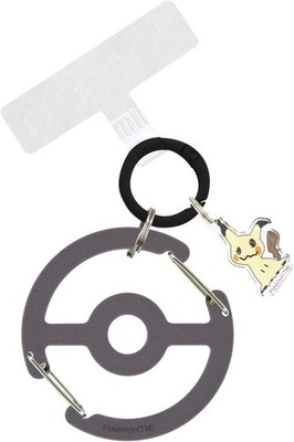 Pokémon Smartphone Accessory Multi Ring Plus with Clear Carabiner Mimikyu New