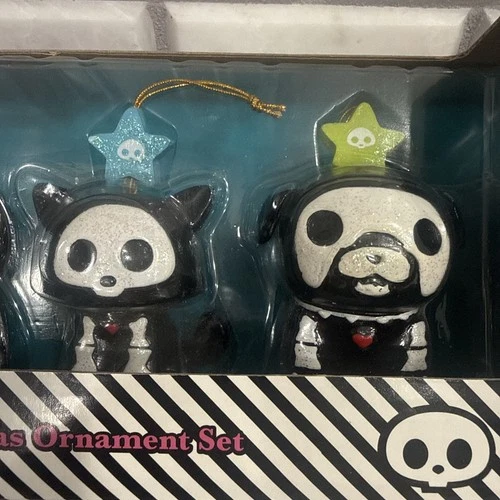 Rare New Skelanimals  Figurine Christmas Ornament 4 Pcs Set Hot Topic 2007  image 8