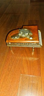 Vintage Thorens Grand Piano Swiss Music Box Butterscotch