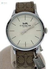 COACH Women's Quartz Analog Watch with Signature Monogram Strap
