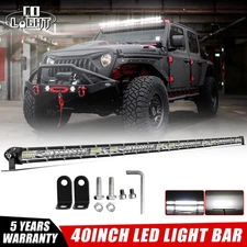 40inch Slim Led Light Bar Single Row Spot Flood Combo Offroad 42" For Jeep SUV