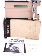 Polaroid Land 4x5 film holder 500 film back with manuals box model 500 mint 
