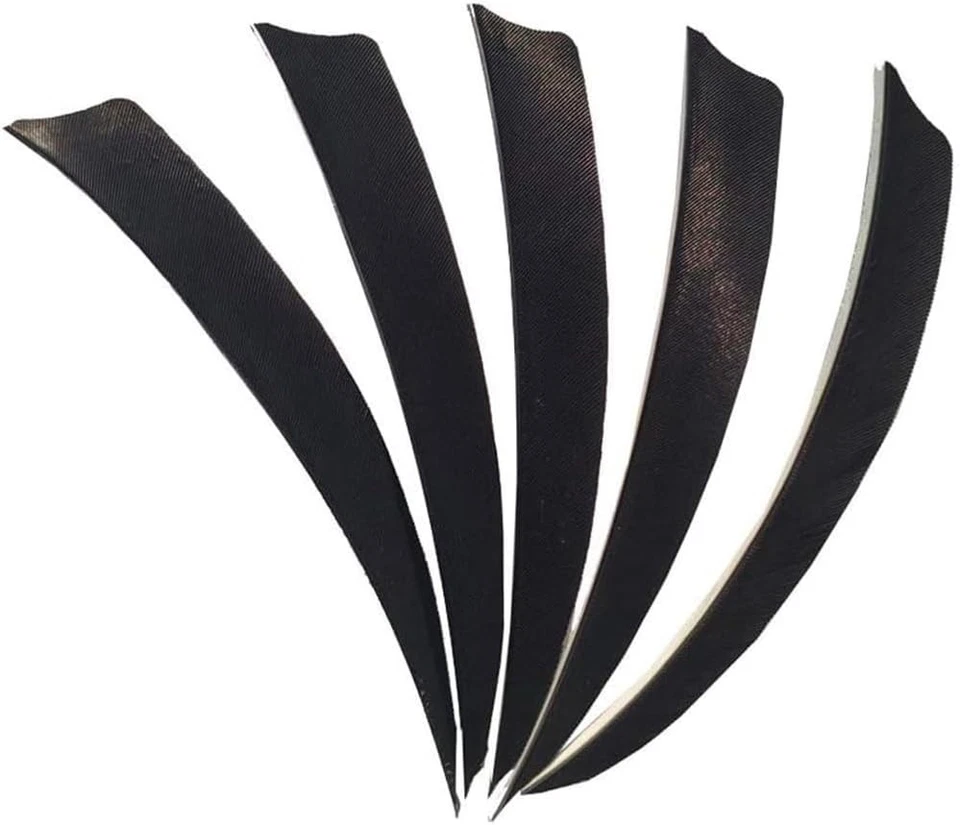 50pcs 5 in Archery Feather Turkey Fletching Flethes DIY Arrow Shafts Bow Hunting - Image 3 of 4