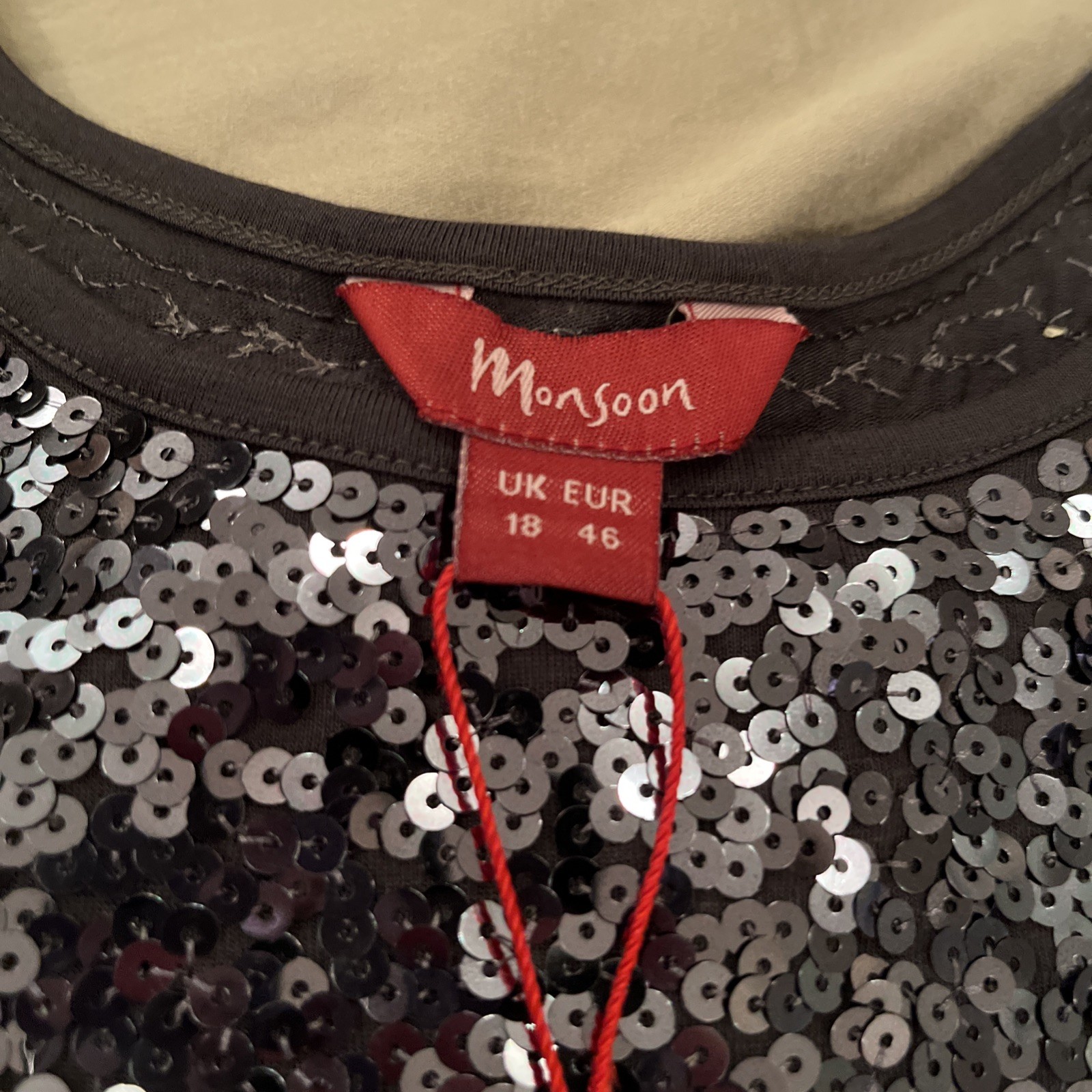 Ladies Beautiful Sparkly Monsoon Top Uk 18 Bnwt image 3