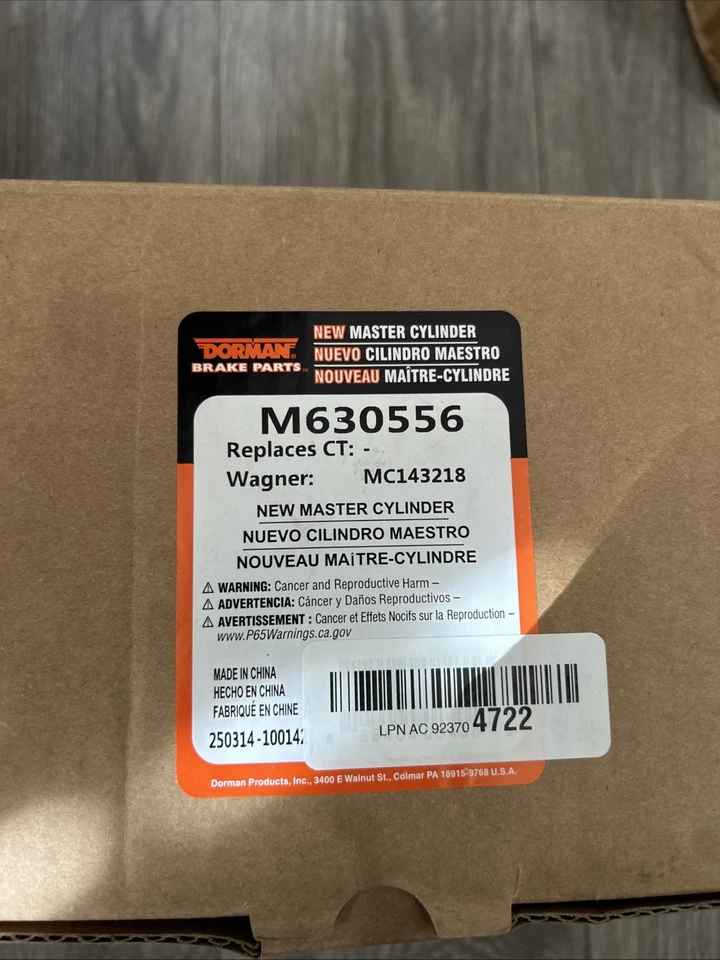 Cilindro mestre de freio Dorman M630556 para Chevy SaVana Express Van Suburban Yukon - Imagem 4 de 4