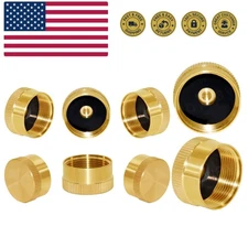 6Pcs Solid Brass Refill Propane Bottle Cap Universal for All 1 LB Gas Tank Cy...