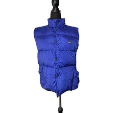 LL Bean Kids Goose Down Puffer Vest Blue XL 18-20 Full Zip Sleeveless