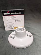 Cooper Porcelain Ceiling Lampholder Keyless Light Socket. Pull chain is missing
