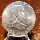 1963-D Franklin Half Dollar90% Silver  BU Slider