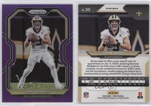 2020 Panini Prizm Purple Prizm /125 Drew Brees #243