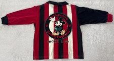 NWT Vintage 90s Mickey  Co Kids Boys 3T Mickey Mouse Striped Shirt Colorblock