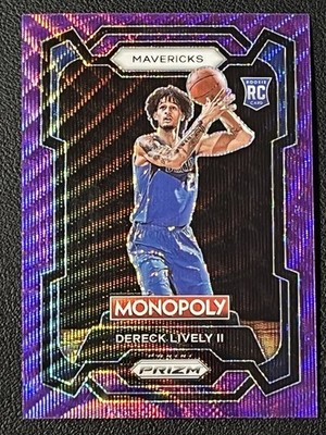 2023-24 Prizm Monopoly Dereck Lively II Purple Wave Prizm Rookie RC Mavericks