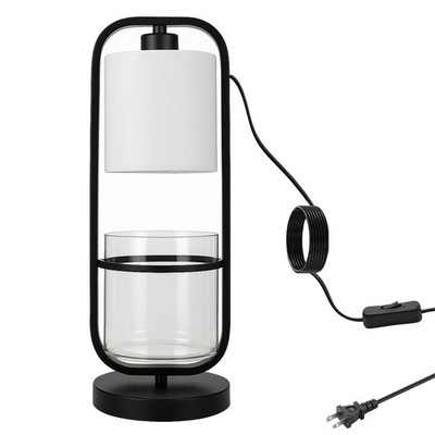 Hydroponic Planter Lamp with Grow Light, Modern Glass Table Light for Indoor ...