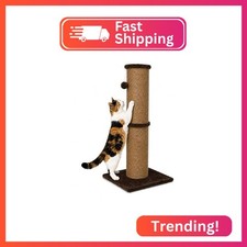 PAWSCRAT 32-Inch Tall Cat Scratching Post, 5.5-Inch Large Diameter, Sisal