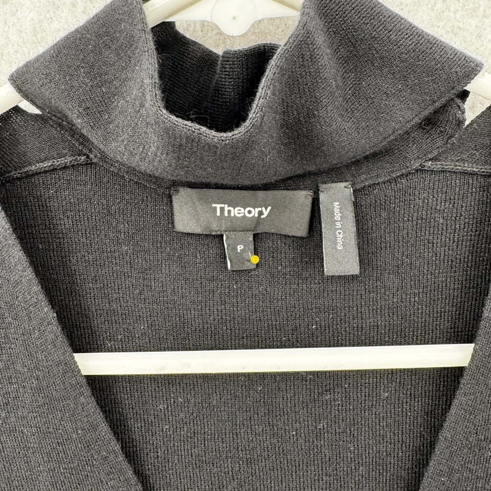 Suéter sin mangas Theory para mujer pequeño cachemir seda cuello falso pulóver Foto 4 de 4