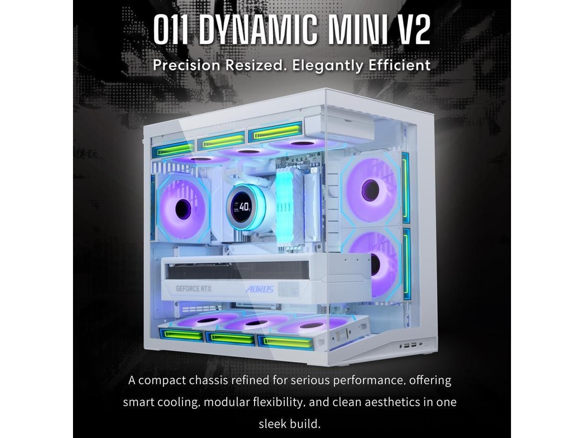 【珍品？+おまけ付】O11DE-2 W【新品未使用・LIAN LI純正】 LIAN LI O11D MINI V2 Flow | Compact ATX Mid-Tower Airflow Computer