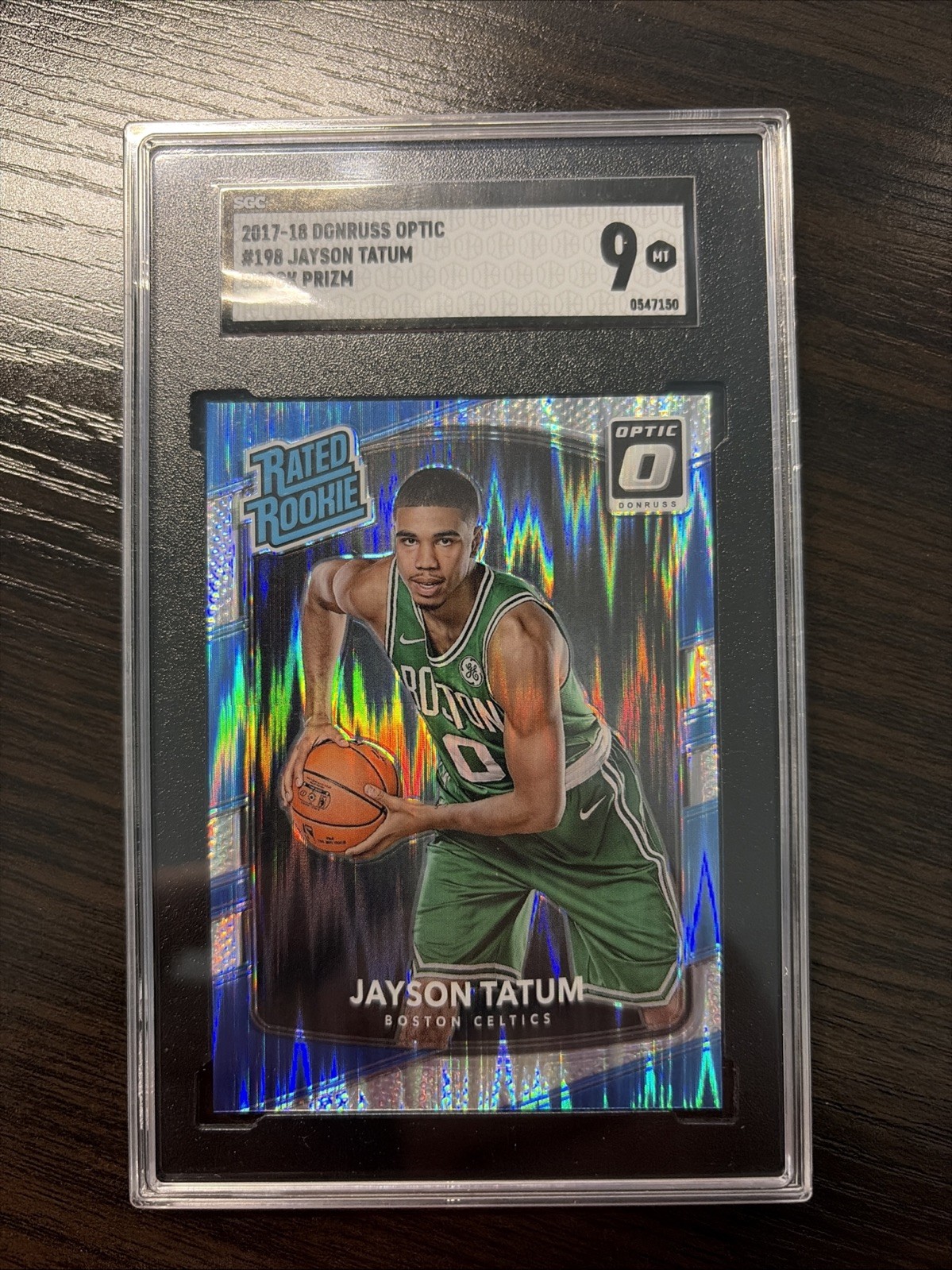2017-18 Panini Donruss Optic - Rated Rookie Shock #198 Jayson Tatum (RC) SGC 9.5