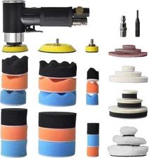 48 Pcs Mini Random Orbital Air Sander Kit, High-Speed Mini Air Sander Polisher,