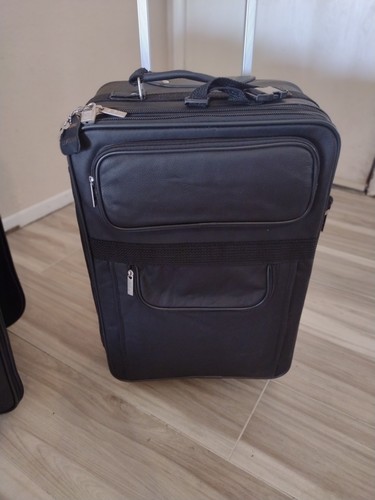 APC not A.P.C. Leather 4 piece luggage set black new American Hide & Leather USA - Picture 20 of 24