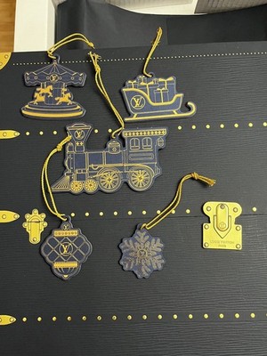   LOUIS VUITTON 2020 Paris Advent - 5 Blue Ornaments  