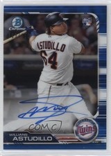 2019 Bowman Chrome Rookie Blue Refractor 53/150 Willians Astudillo Auto RC pe8