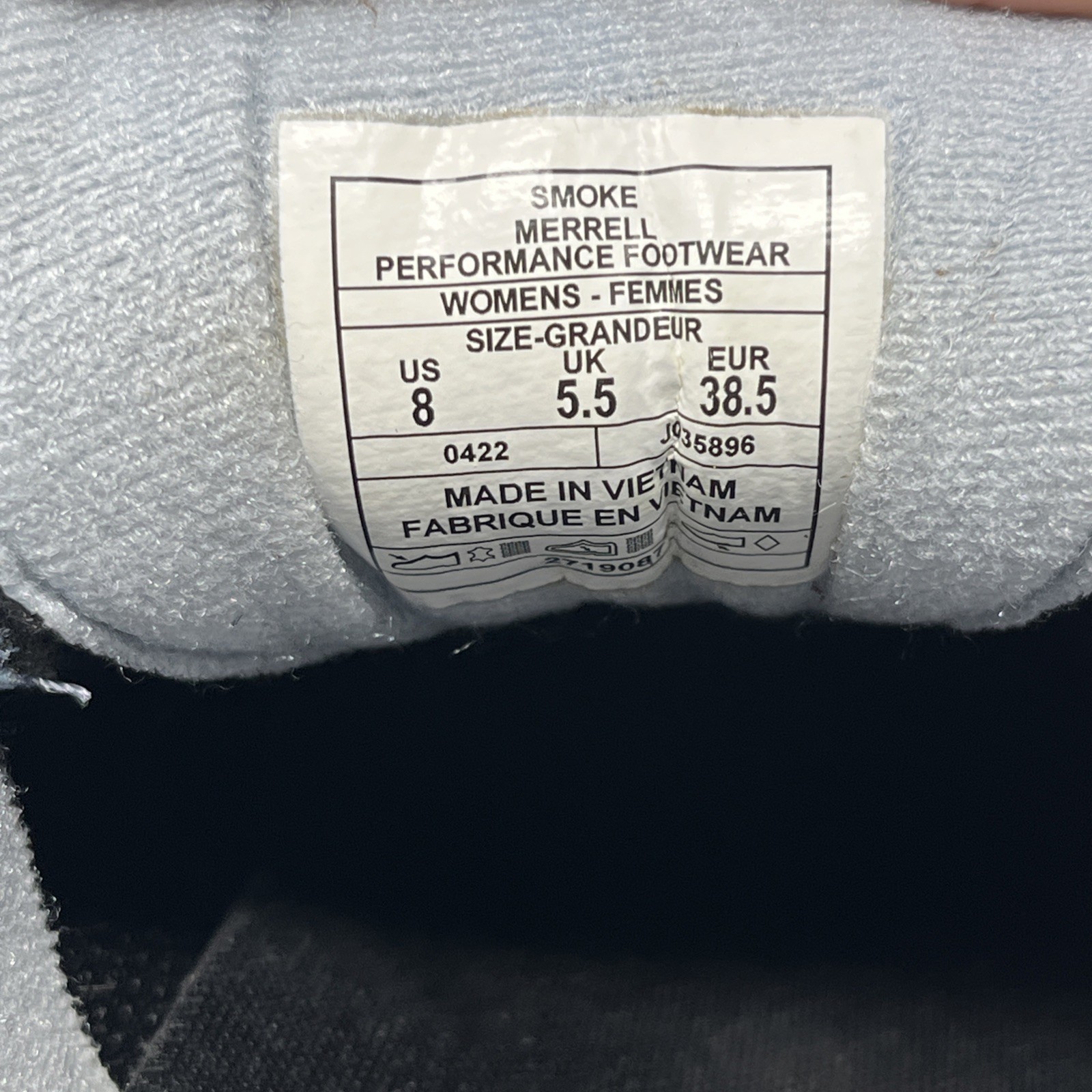 Merrell Moab 3 grigio fumo blu scarpe da trekking outdoor donna taglia 8