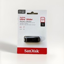 BRAND NEW SEALED SANDISK- 512GB Ultra Slider USB Type-C Flash Drive