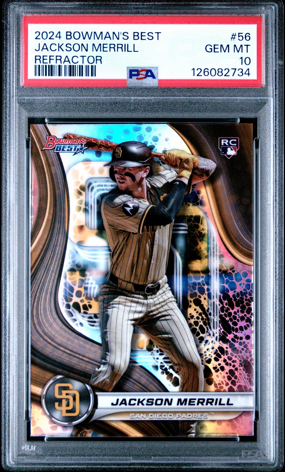 2024 Bowman'S Best Jackson Merrill #56 Refractor PSA 10
