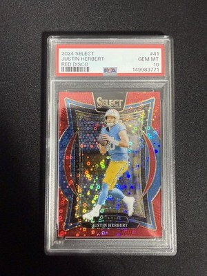 2024 Select Justin Herbert Red Disco /49