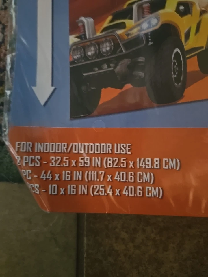 Hot Wheels Birthday Decorating Kit Backdrop Scene Setters Large Posters 6' - Image 4 of 4