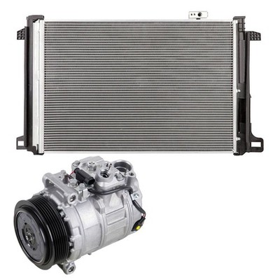 For Mercedes C230 C250 C63 E350 E63 OEM AC Compressor w/ A/C Condenser Drier CSW