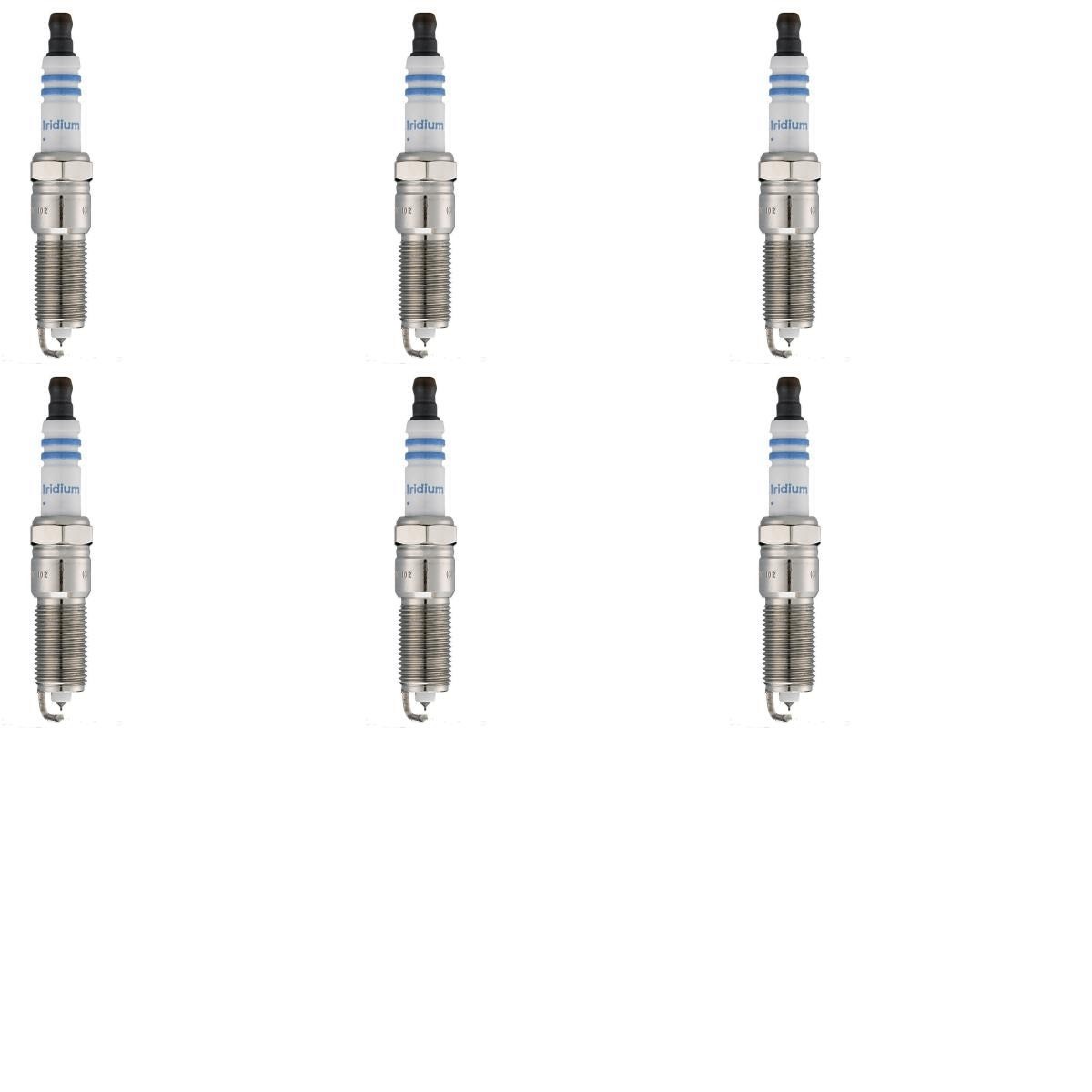 Set of 6 Bosch Double Iridium Spark Plug 9617 for 04-19 Cadillac Mazda Suzuki