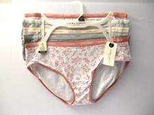 Laura Ashley Women's cotton stretch Hipster panties 5-Pair size Large LS9540