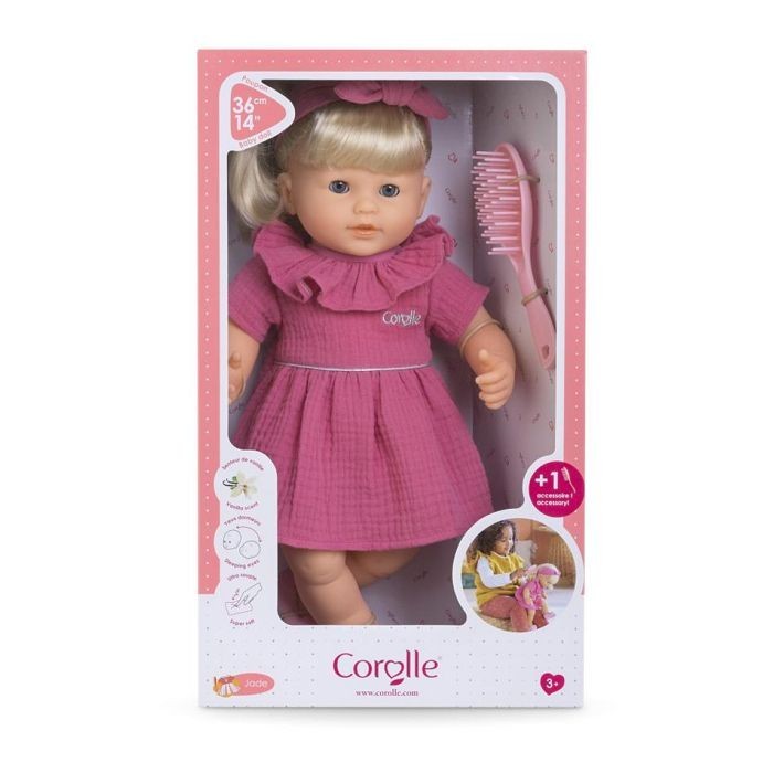 Poupon Corolle Jade de 36 cm avec cheveux bruns à coiffer pour enfant dès 3 ans