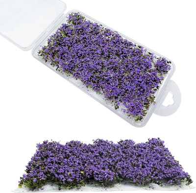 Purple Static Grass Tufts, 32 PCS Nylon Sculpture for DIY Architecture Building