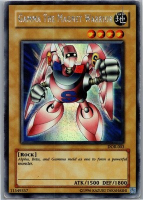 Gamma the Magnet Warrior Secret Rare Duelist of the Roses DOR-003 LP