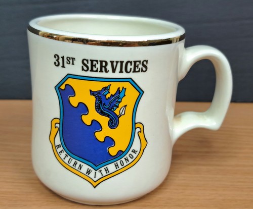 31st Fighter Wing 31st Services 10 oz Coffee Mug Aviano AB Italy USAF NAF Award
