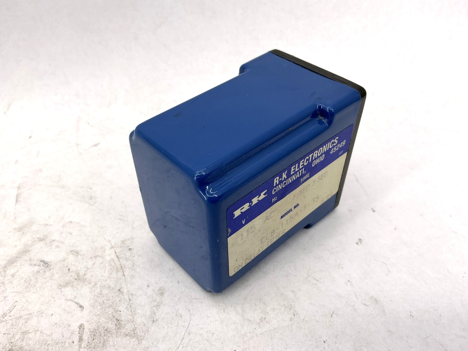 New R-K Electronics CCB-115A-1-3S On Delay Timer 8P 115VAC 3sec 5A 240VAC No Box