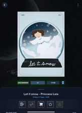VIDEOGAME Topps Star Wars 26 - 12 DAYS OF TOPPS - LET IT SNOW PRINCESS LEIA
